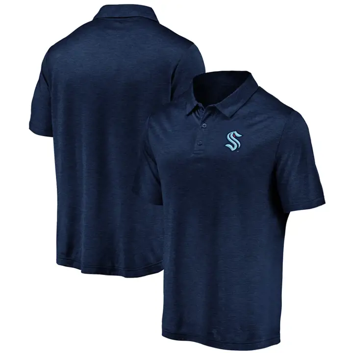 Polo strié Seattle Kraken LNH marine
