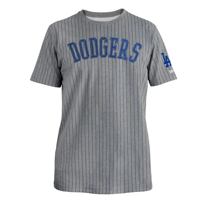 Haut d'équipage rayé de style rétro des Dodgers de Los Angeles MLB NE gry