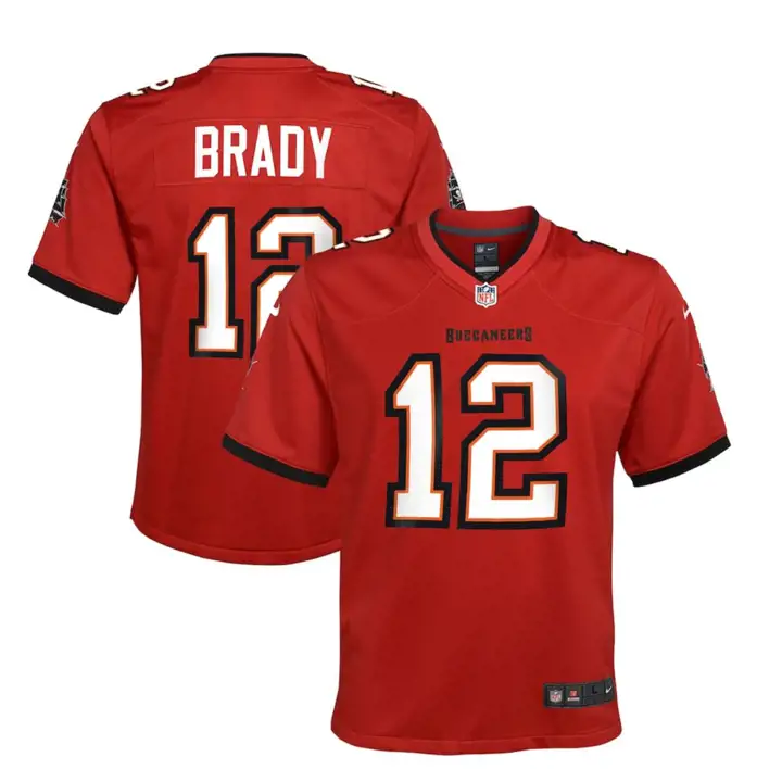Maillot de match NFL pour jeunes Tampa Bay Buccaneers Tom Brady ROUGE