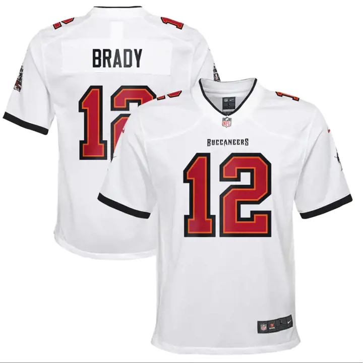 Maillot de match NFL enfant Tampa Bay Buccaneers Tom Brady BLANC
