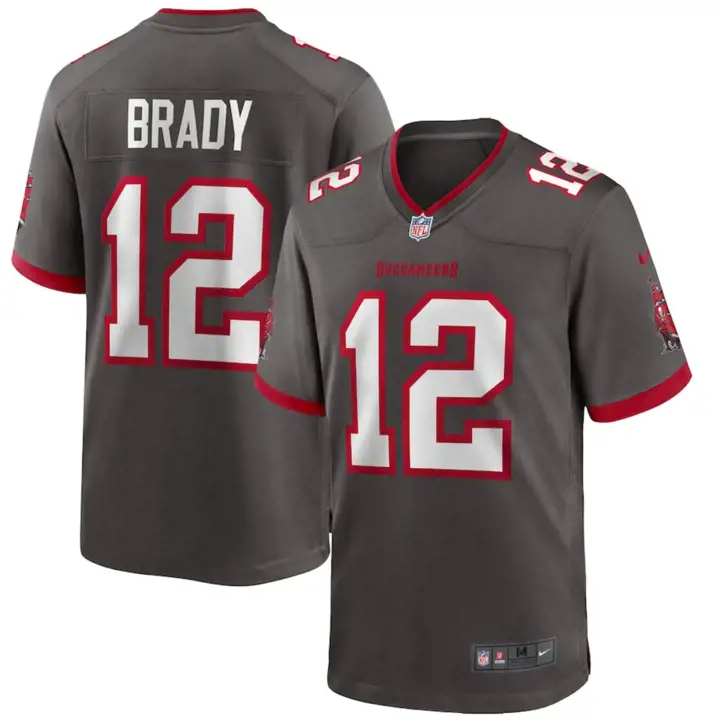Maillot de match NFL enfant Tampa Bay Buccaneers Tom Brady GRY