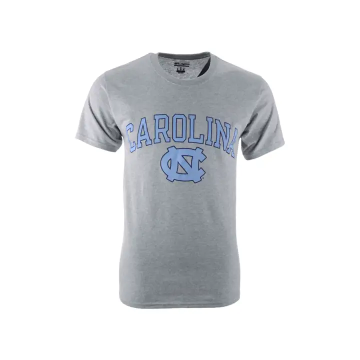 T-shirt de marque moyenne avec logo NCAA N Carolina 2F, gris