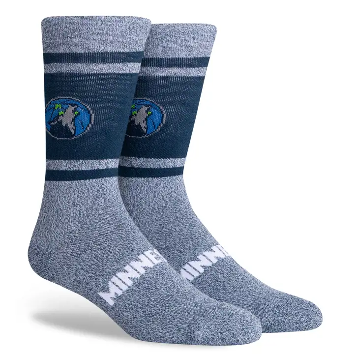 Chaussettes d'équipage universitaires NBA Minnesota Timberwolves marine