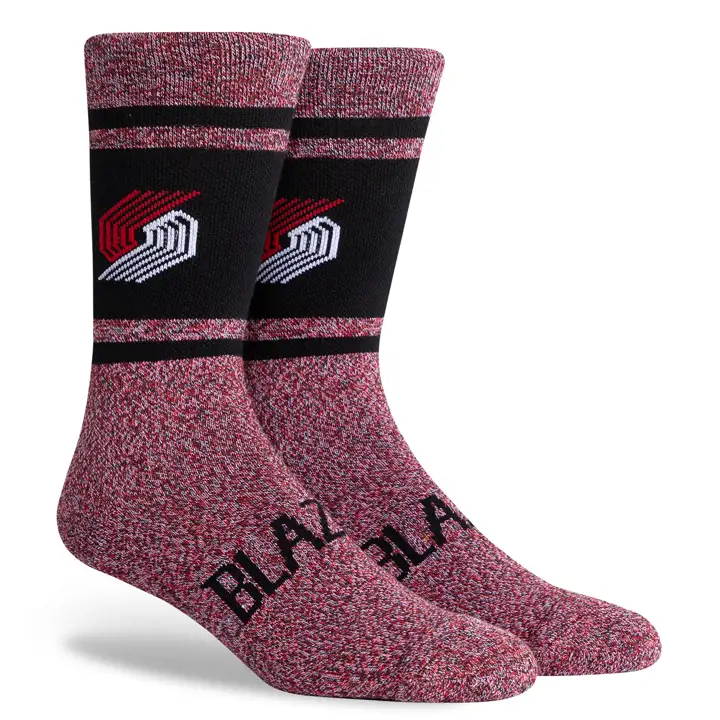 Chaussettes Portland Trail Blazers NBA Varsity Crew noir/rouge