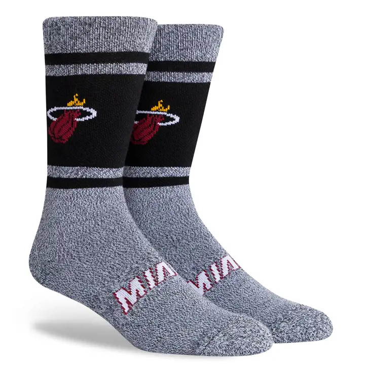 Chaussettes ras du cou universitaires NBA Miami Heat noires