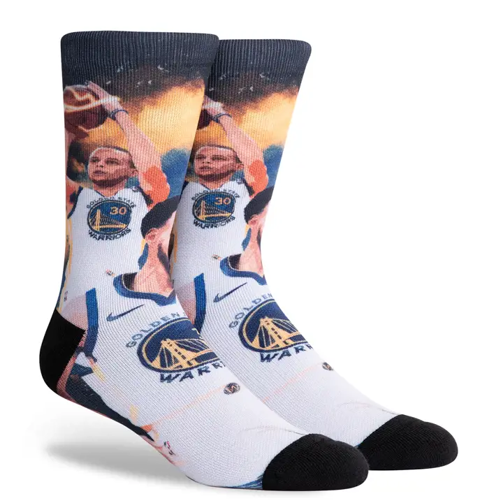 Chaussettes d'équipage Golden State Warriors NBA Voltage noires