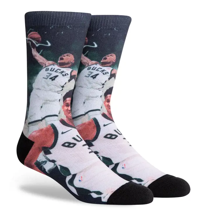 Milwaukee Bucks NBA Voltage Crew Socks noir