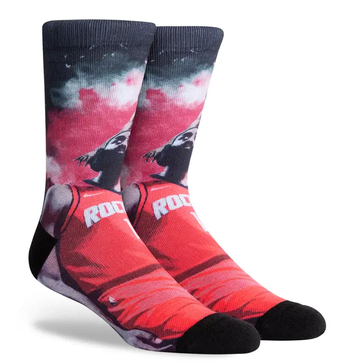 Chaussettes d'équipage Houston Rockets NBA Voltage noires