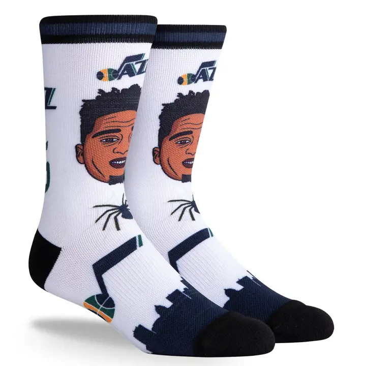 Chaussettes ras du cou NBA Utah Jazz Pins blanches