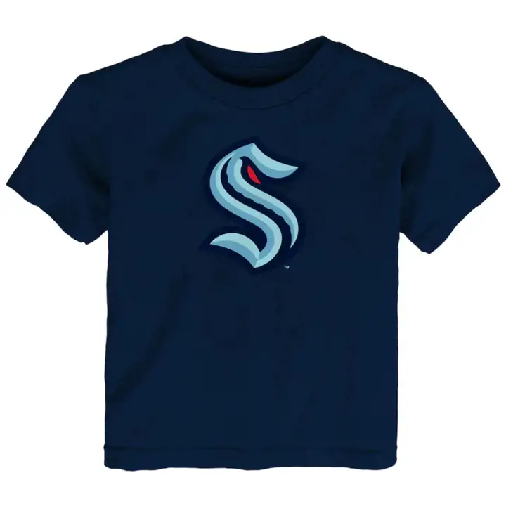 "T-shirt de marque Seattle Kraken NHL pour tout-petits « S » marine"