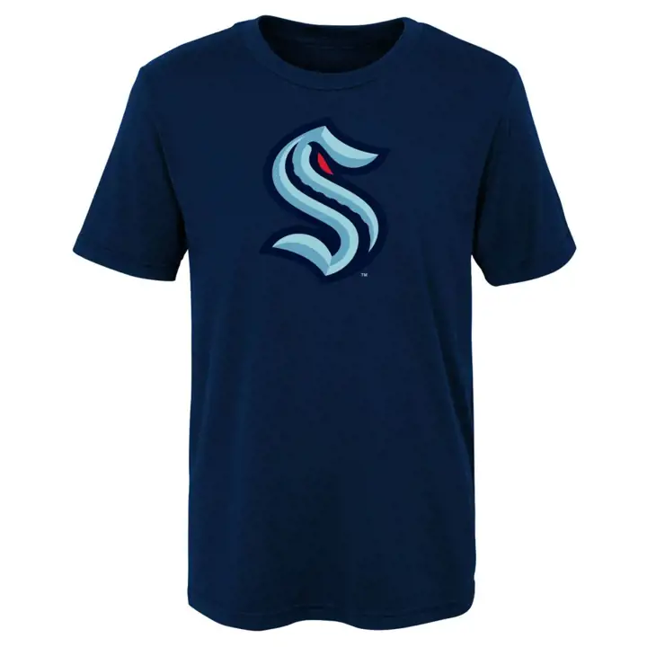 "T-shirt Logo Prime NHL Seattle Kraken pour bébé, taille S, couleur Marine"