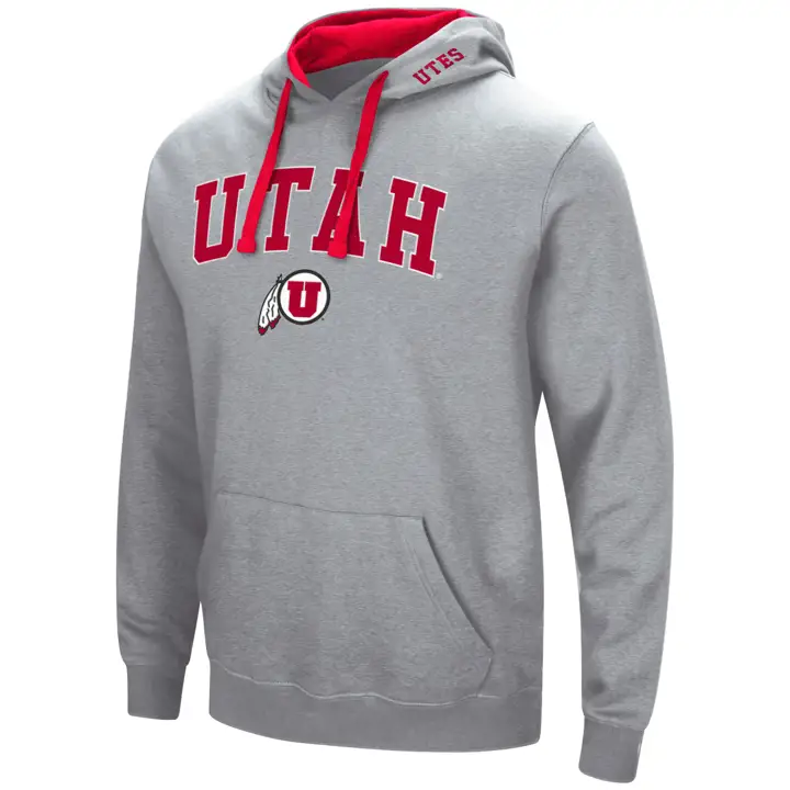Sweat à capuche Utah Utes 2F NCAA Arch & Logo gris