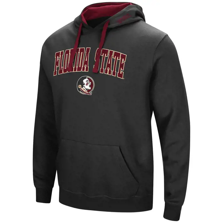 Sweat à capuche Florida State Seminoles 2F NCAA avec arche et logo, noir