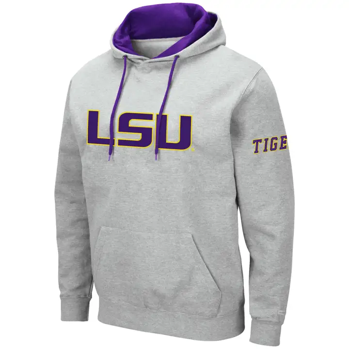 L.S.U. 2F Sweat à capuche grand logo NCAA gris clair
