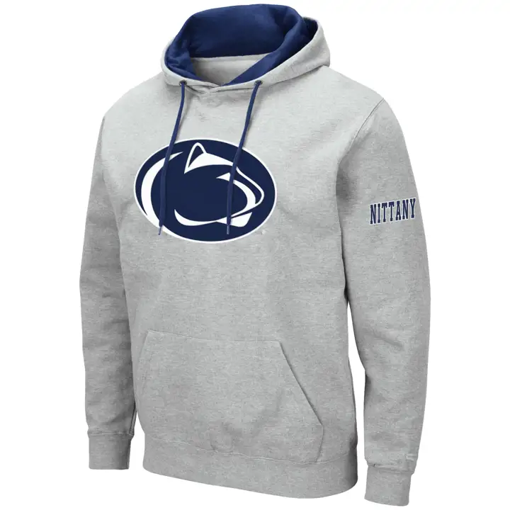 Sweat à capuche Penn State Nittany Lions 2F NCAA Grand Logo gris clair