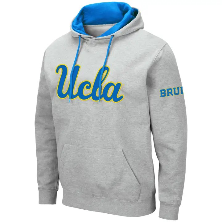 UCLA Bruins Sweat à Capuche Grand Logo NCAA Gris Chiné