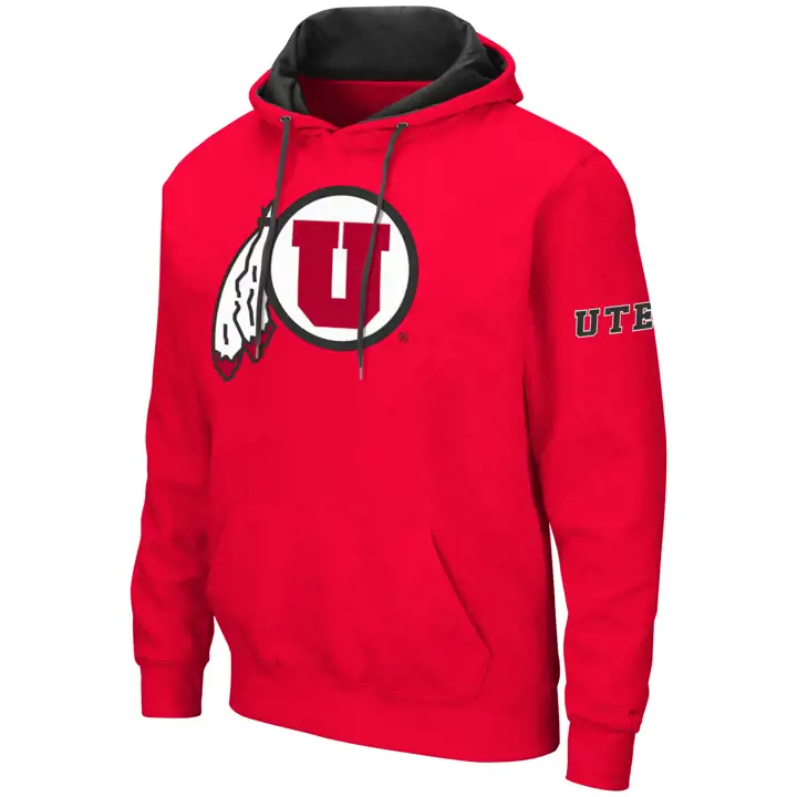 Sweat à capuche grand logo Utah Utes 2F NCAA rouge