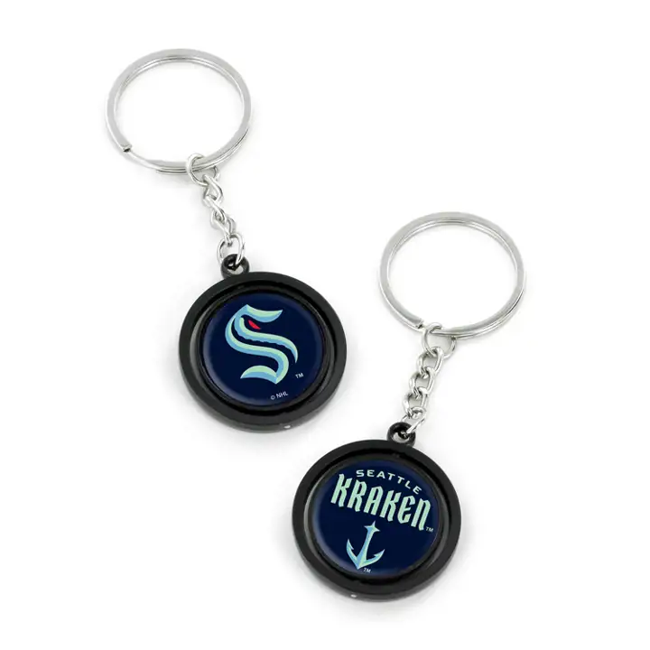 Porte-clés rotatif Seattle Kraken bleu