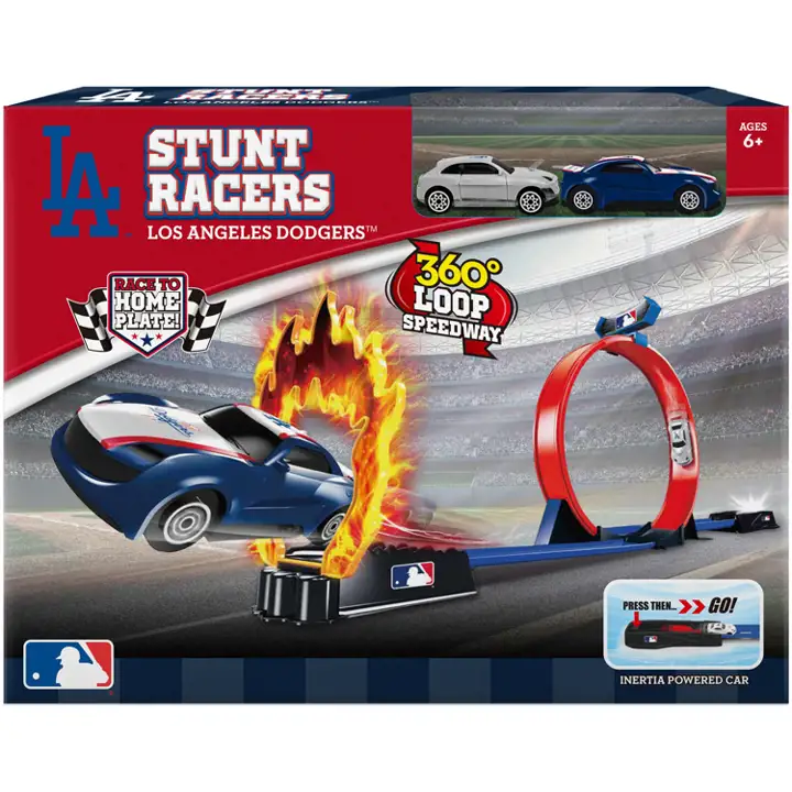 Los Angeles Dodgers Stunt Racer Track Playset ast