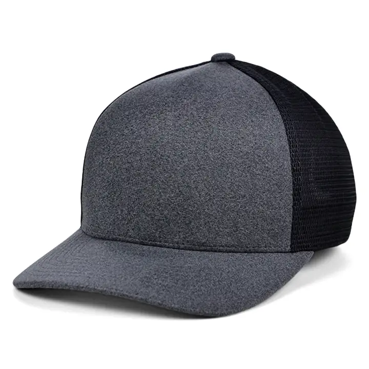 Casquette filet Blank Unipanel Flex DKGRY/BLK
