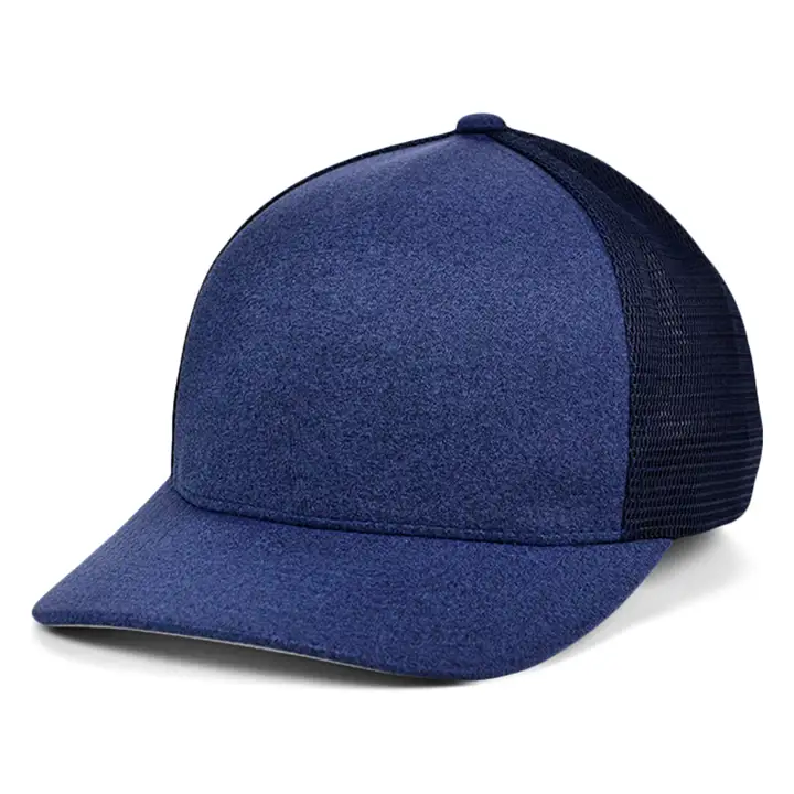 Casquette souple Unipanel en maille vierge BLEU MARINE