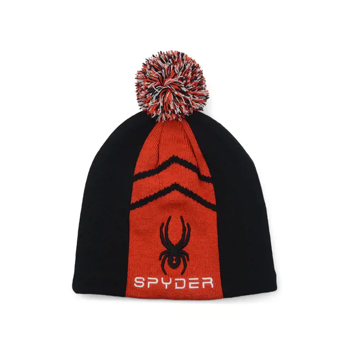 Lids Bonnet à pompon Spyder x Lids rouge/noir
