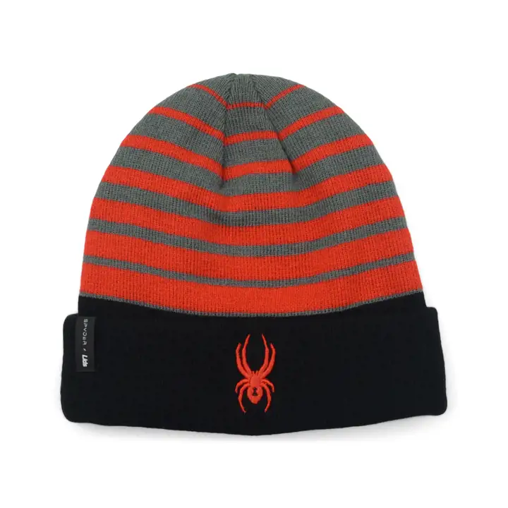 Bonnet en maille Lids Spyder x Lids Stripe Cuff blk/gris/rouge