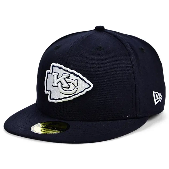 Casquette ajustée 59Fifty basique NFL Kansas City Chiefs bleu marine