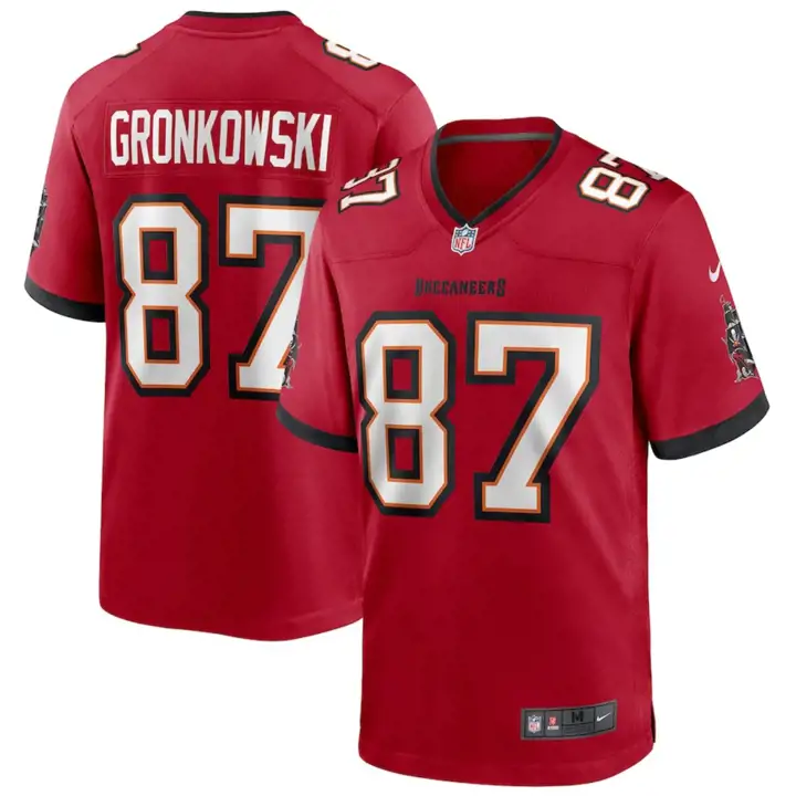 Maillot de match NFL pour jeune des Buccaneers de Tampa Bay Gronk rouge