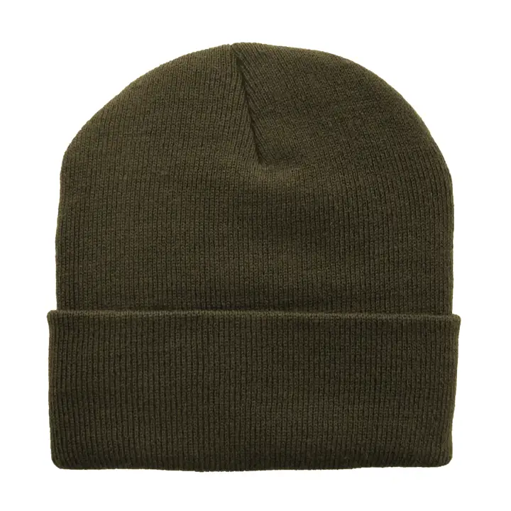Bonnet en maille côtelée classique super-extensible Blank - Olive