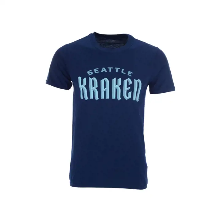T-shirt Seattle Kraken NHL Prime Wordmark bleu marine