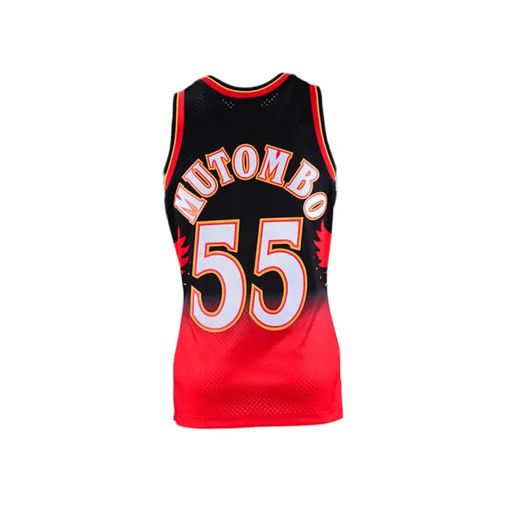 Maillot Swingman NBA HAWKS M&N Dikembe Mutombo NOIR