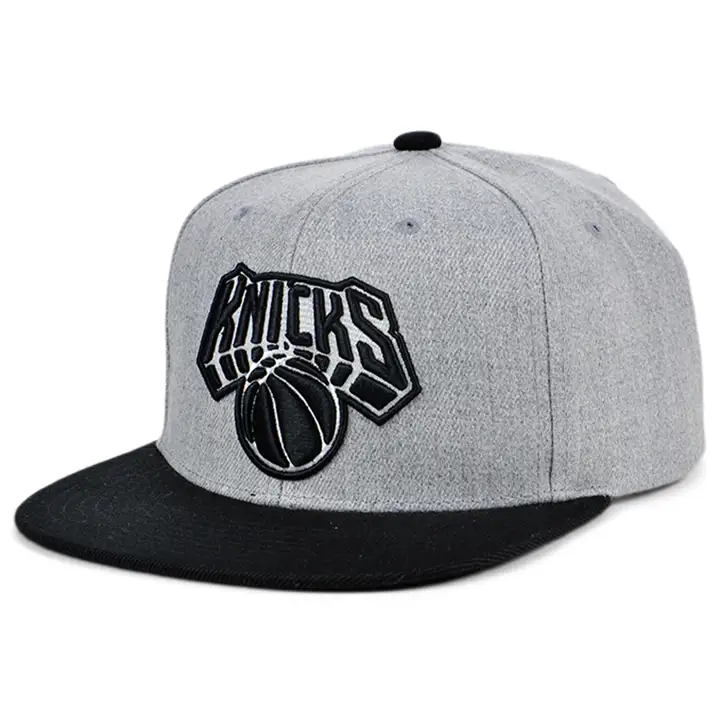 New York Knicks NBA CASQUETTE GREY BLACK POP SNAPBACK gris/noir