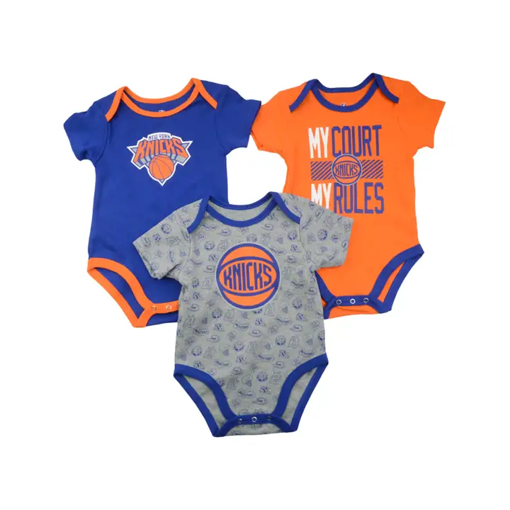Lot de 3 bodies NBA New York Knicks pour nouveau-né 20 bleus