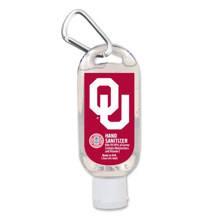 Désinfectant pour les mains Oklahoma Sooners 44 ml avec mousqueton AST