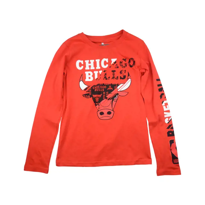 T-shirt à manches longues Swerve des Chicago Bulls NBA pour jeunes 20 rouge