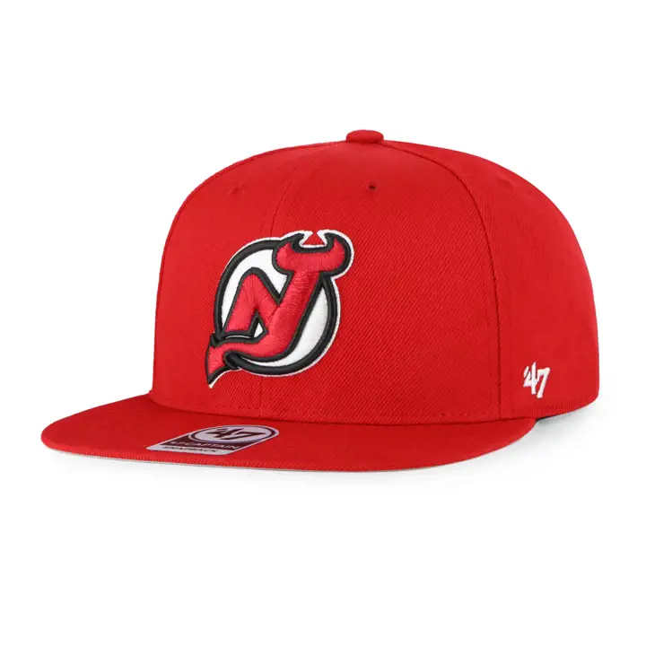 Casquette ajustable sans visière rouge et blanche des Devils du New Jersey de la LNH