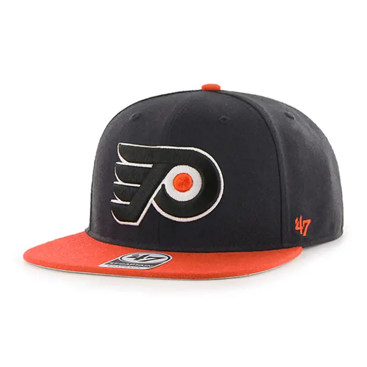 Casquette Snapback bicolore No Shot NHL des Flyers de Philadelphie NOIR/ORANGE