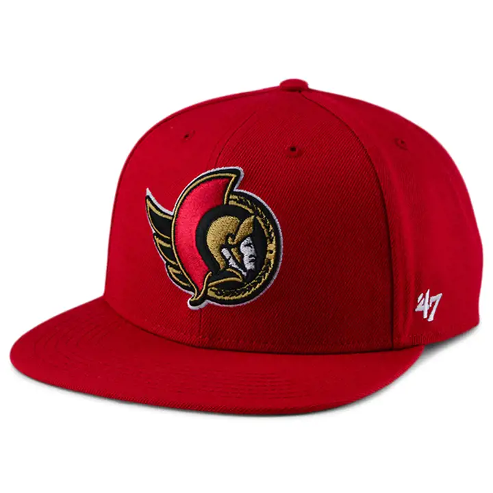 Ottawa Senators LNH Casquette Snapback Aucune Visibilité ROUGE/BLANC