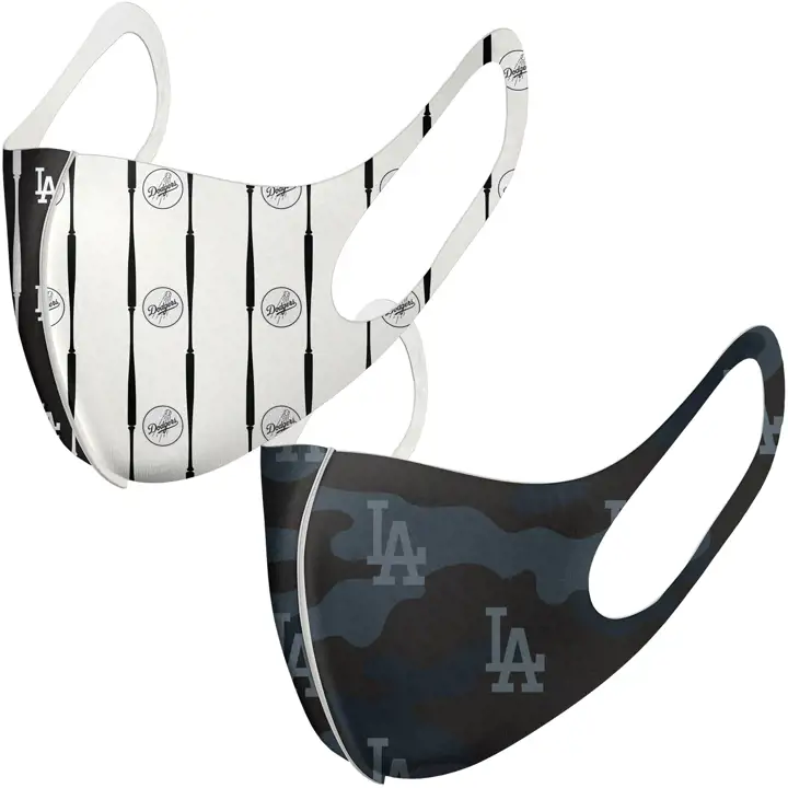 Los Angeles Dodgers MLB Masque Adhérent Noir n/b