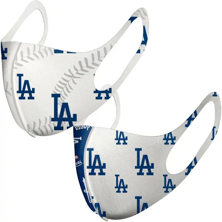 Los Angeles Dodgers MLB Masque en tissu contrasté blanc/bleu