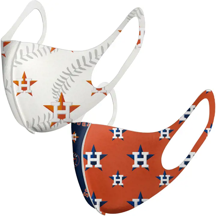 Houston Astros MLB Masque en tissu contrasté marine/orange