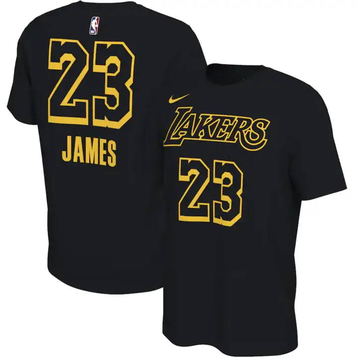 T-shirt noir enfant Lakers NBA – Redémarrage – Nom et numéro – LeBro