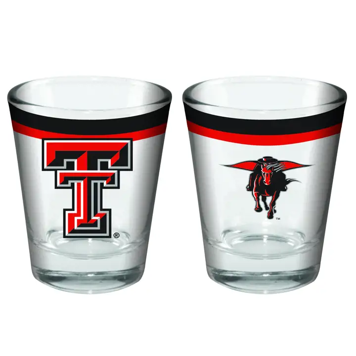 Verre à shot Texas Tech Red Raiders 2oz double bande