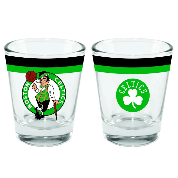 Verre à shot Boston Celtics 2 oz avec double bande