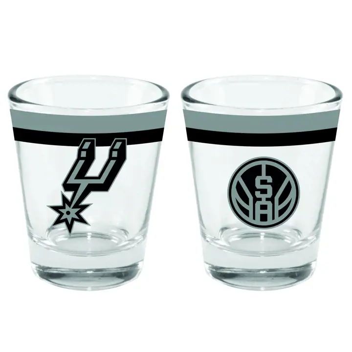 Verre à shot à double bande de 2 oz des San Antonio Spurs