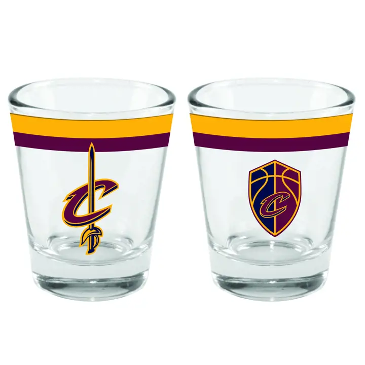 Verre à liqueur Cleveland Cavaliers 2 oz avec double bande