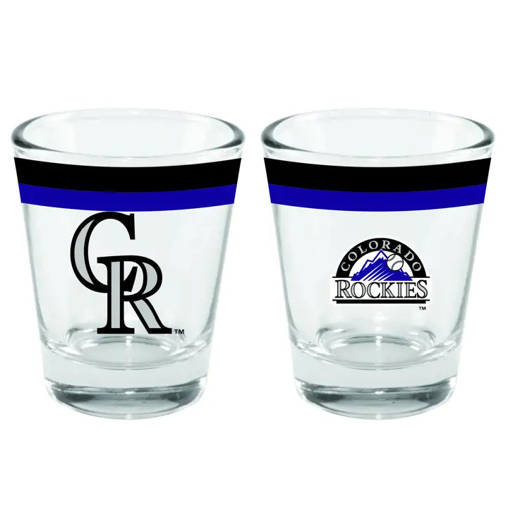 Colorado Rockies Verre à shot double bande 56 g ast