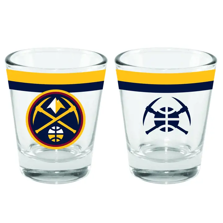 Verre à liqueur double bande Denver Nuggets 2 oz