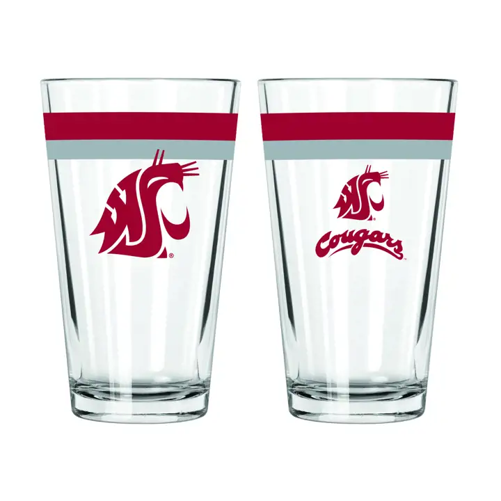 Verre à pinte Washington State Cougars 47 cl, à double bande